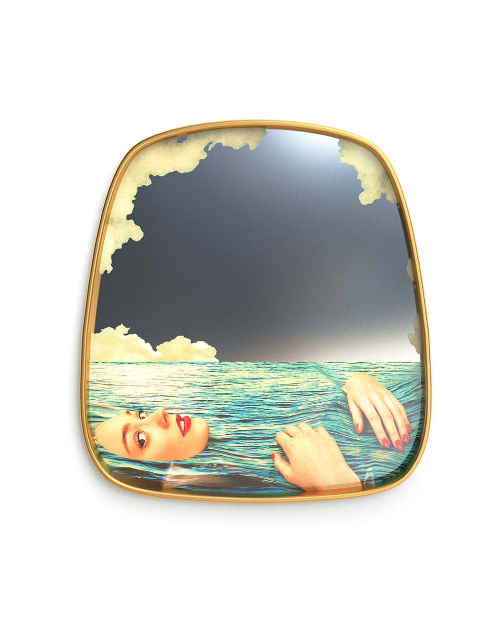 Gold mirror sea girl